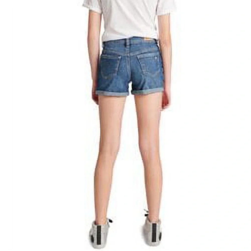 Justice Girls Distressed Mini Mom Denim Shorts